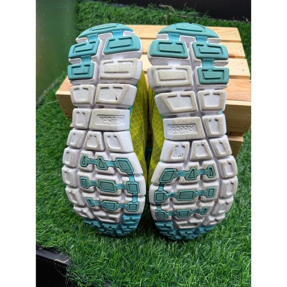 Reebok SmoothFlex Running Shoes - Neon Green/Blue- Size 6.5W - Picture 8 of 11